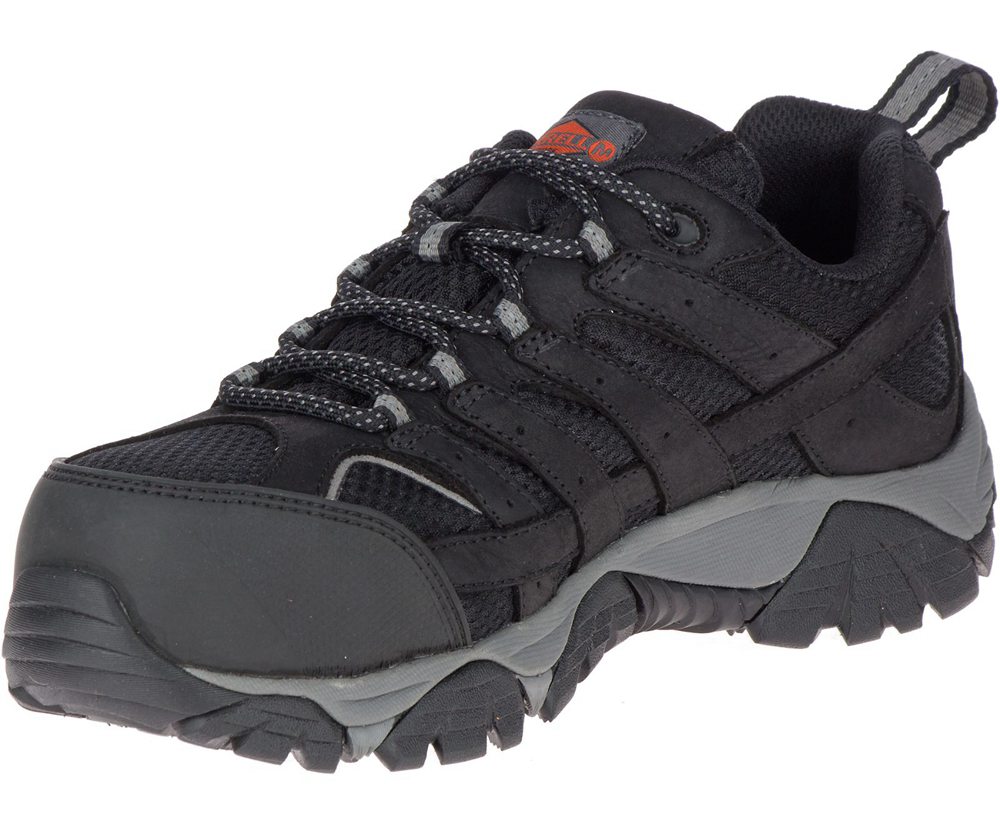 Buty Trekkingowe Merrell Damskie Czarne - Moab Vertex Vent Comp Toe Work - 032495-UKV